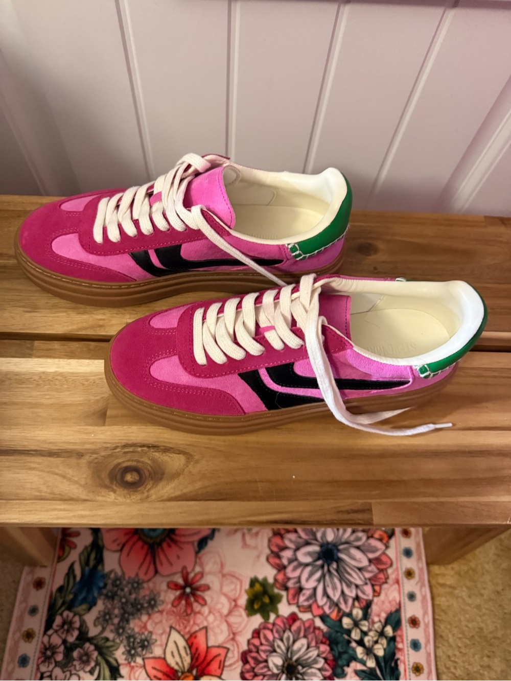Steve Madden DODGE Pink Multi Platform Sneakers - Picture 4 of 4